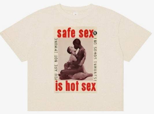 'Safe Sex Is Hot Sex' boxy shirt